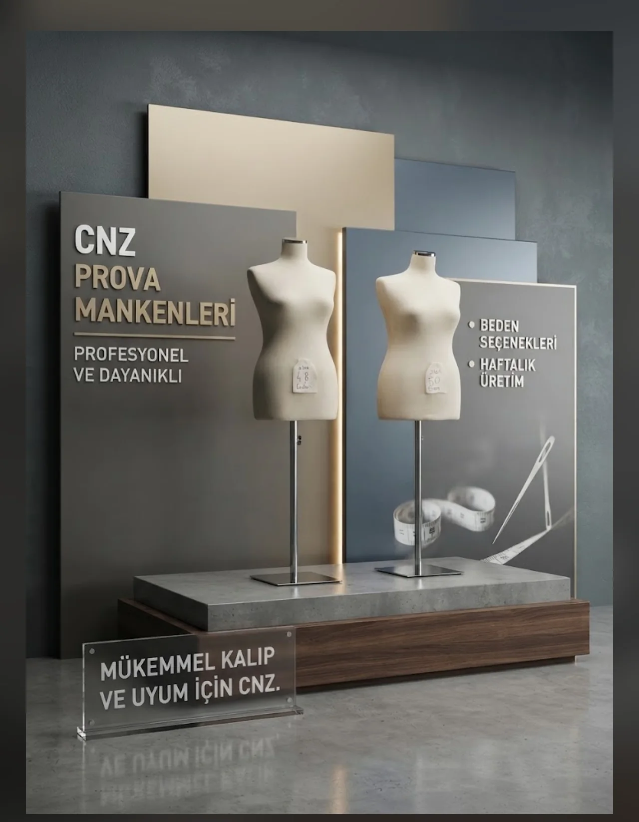 Profesyonel prova mankeni vitrini